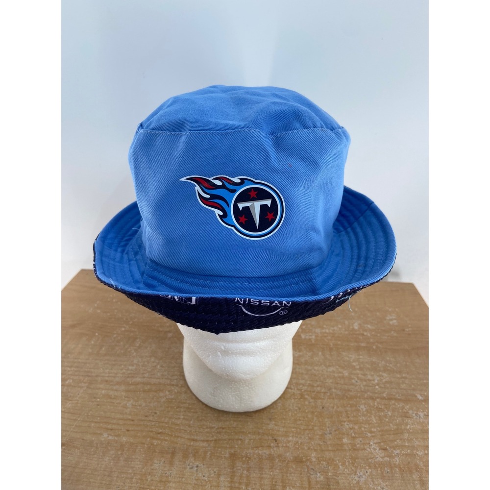 Tennessee Titans Nissan Reversible Bucket Hat Mens Light Blue Navy Blue NFL Fan